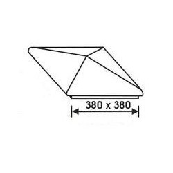 PRZYKRYWA SŁUPKA OGRODZENIOWEGO 38X38 WIŚNIA