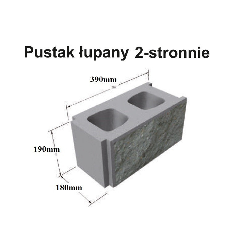 PUSTAK ŁUPANY 2-STRONNIE PO19/2 PIASKOWY TEKNO AMER BLOK